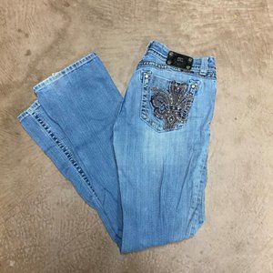 Miss Me Fleur de Lis Bedazzled Boot 32